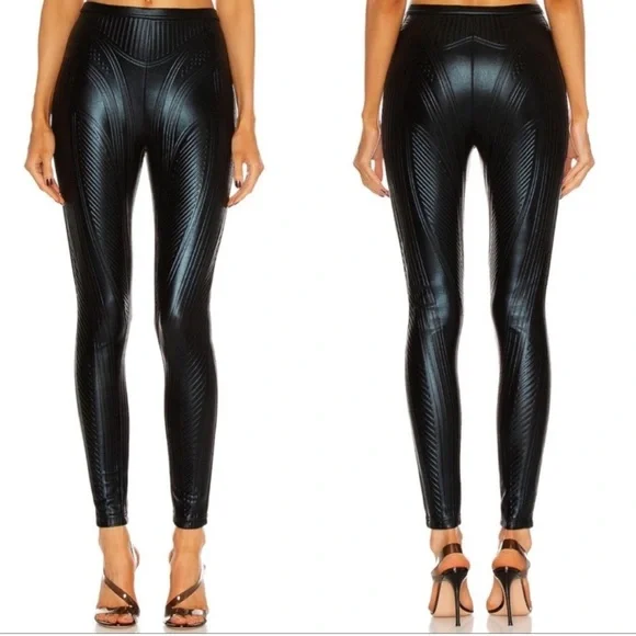 Mugler Black embossed Leggings - Picture 2 of 7